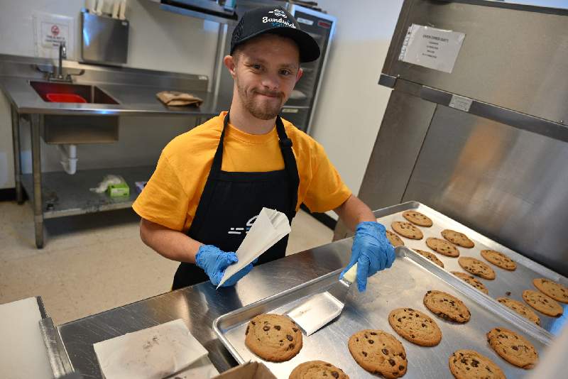 Dillon bagging cookies